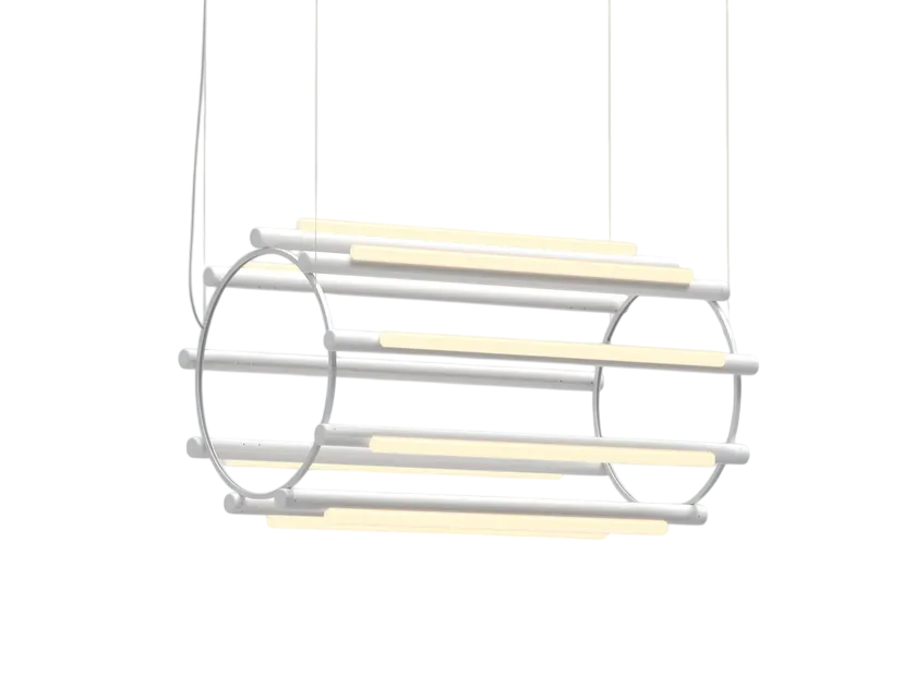 Pipeline Chandelier - White