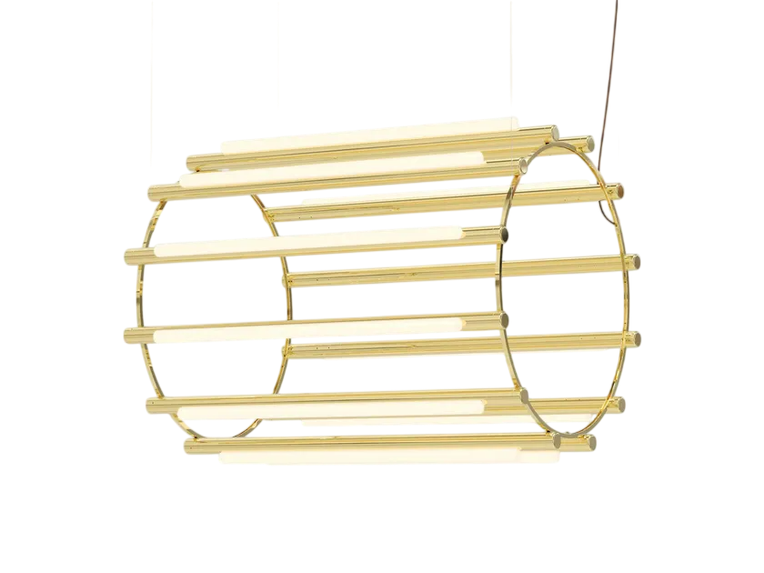 Pipeline Chandelier - Brass