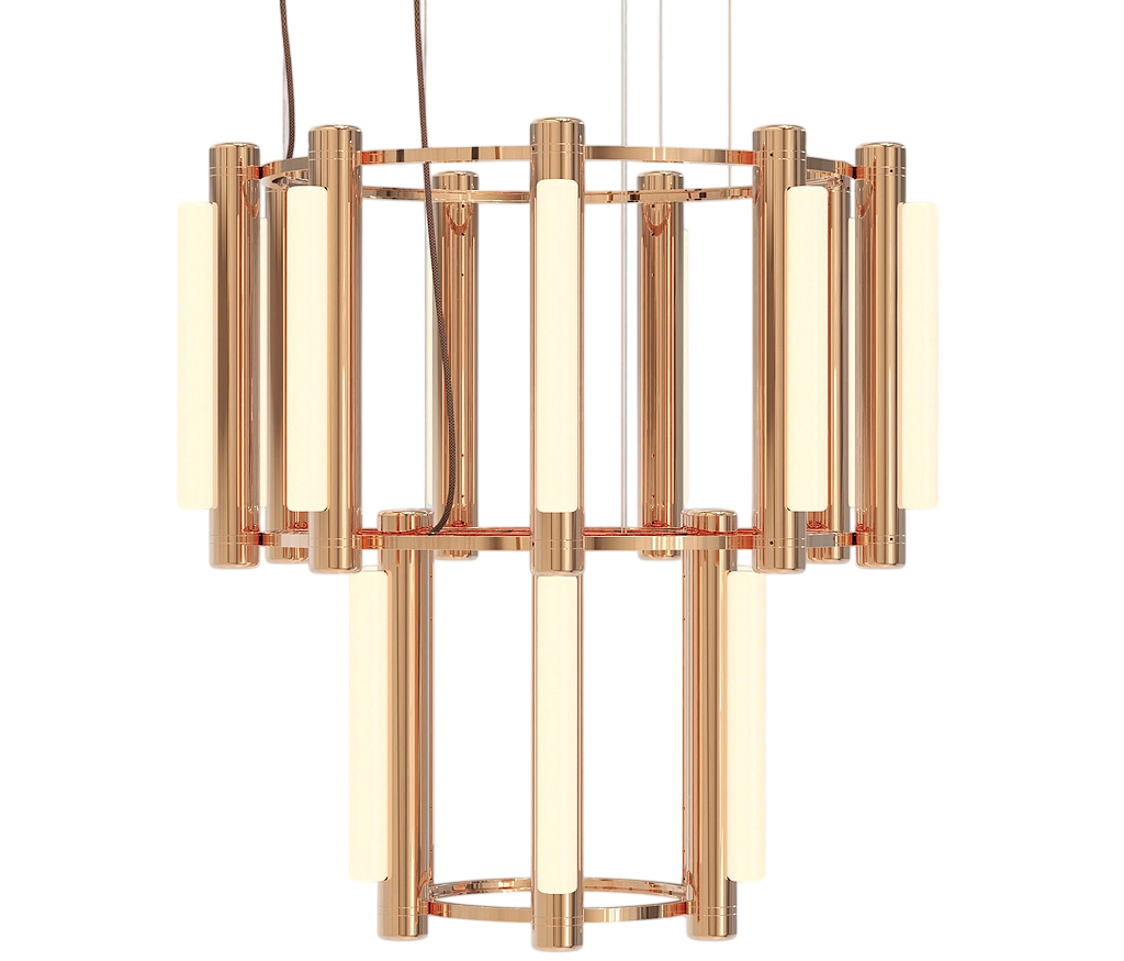 Pipeline Chandelier - Copper
