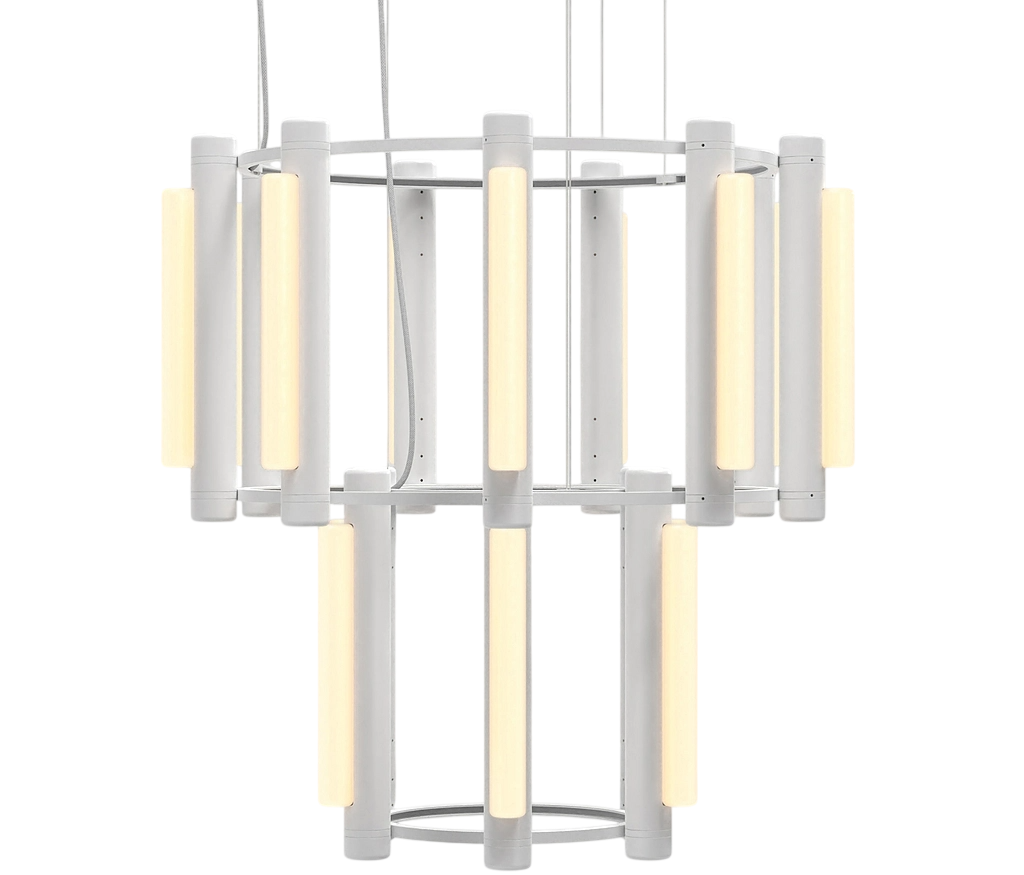 Pipeline Chandelier - White