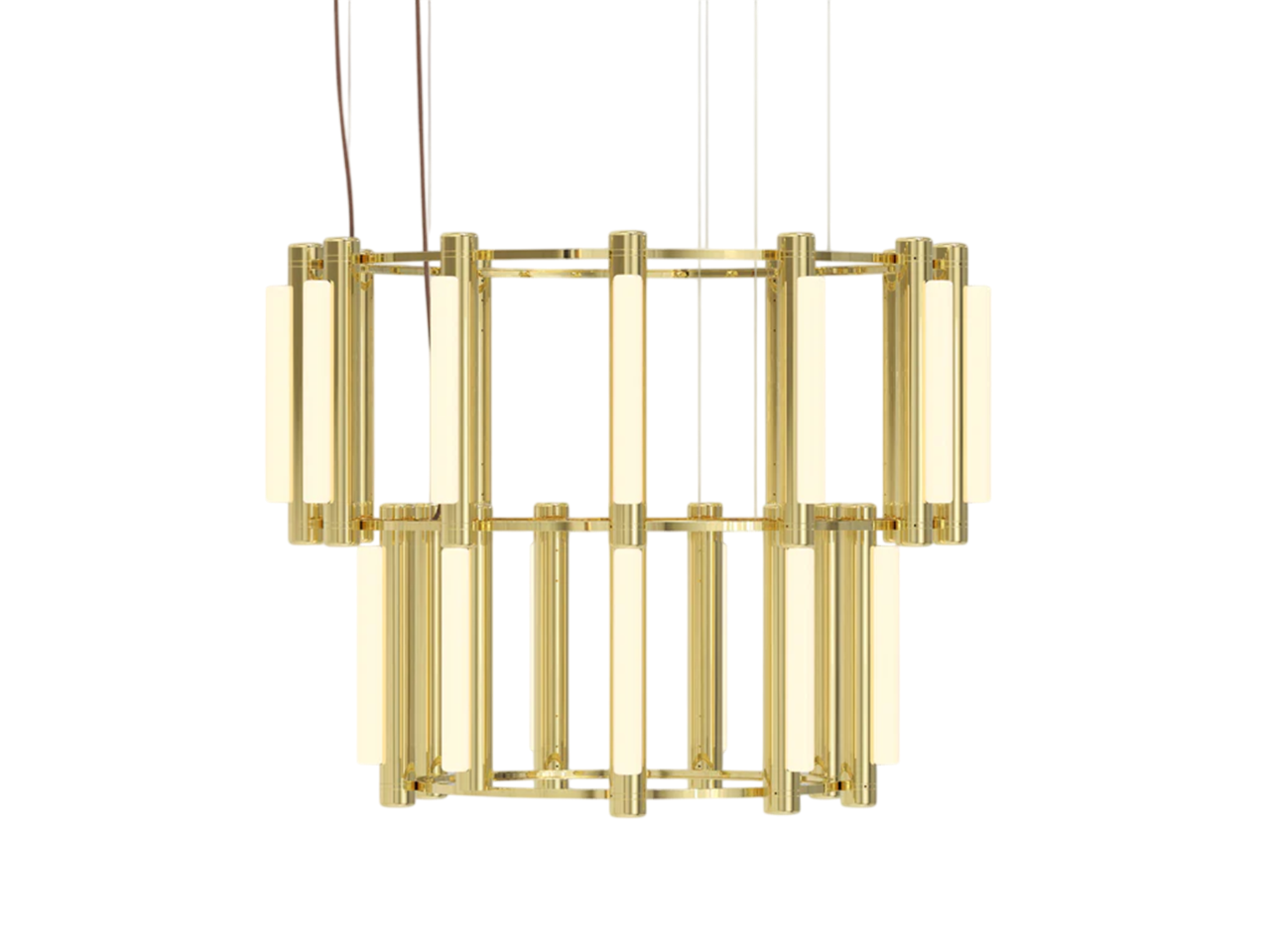 Pipeline Chandelier - Brass