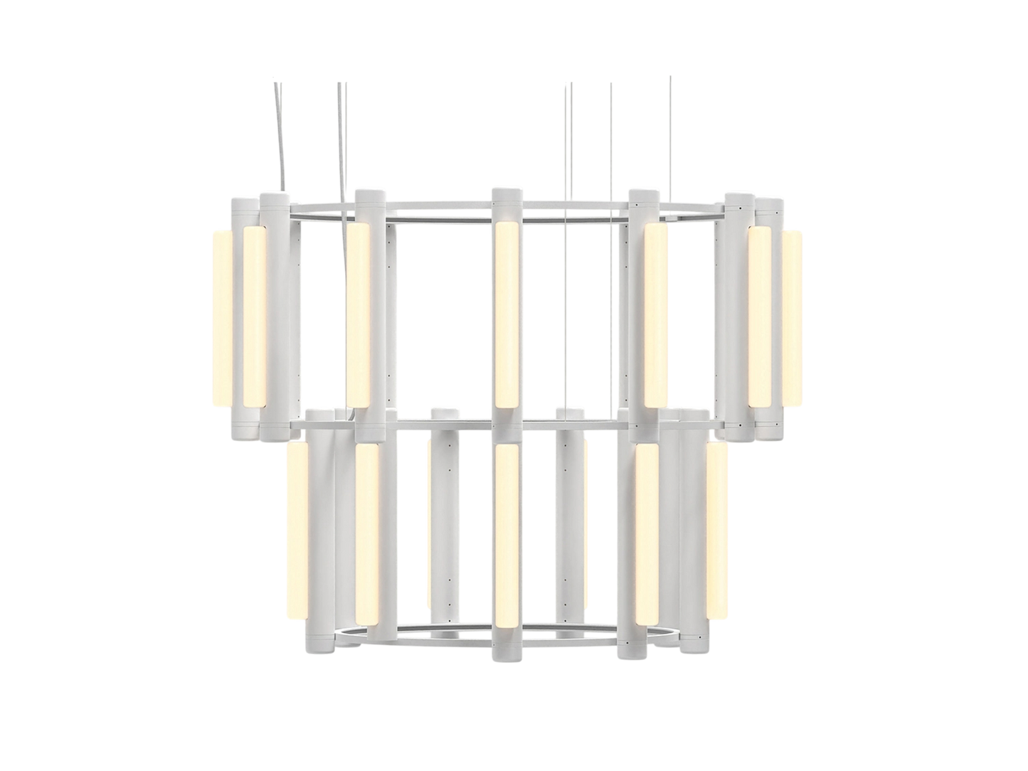 Pipeline Chandelier - White