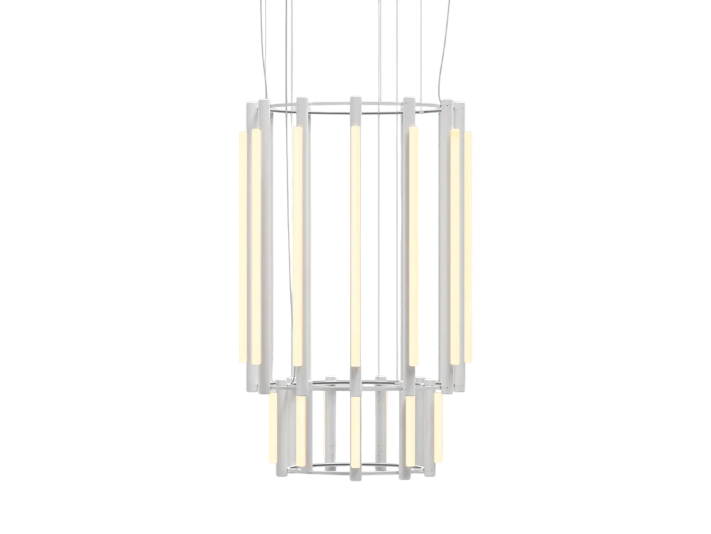 Pipeline Chandelier - White