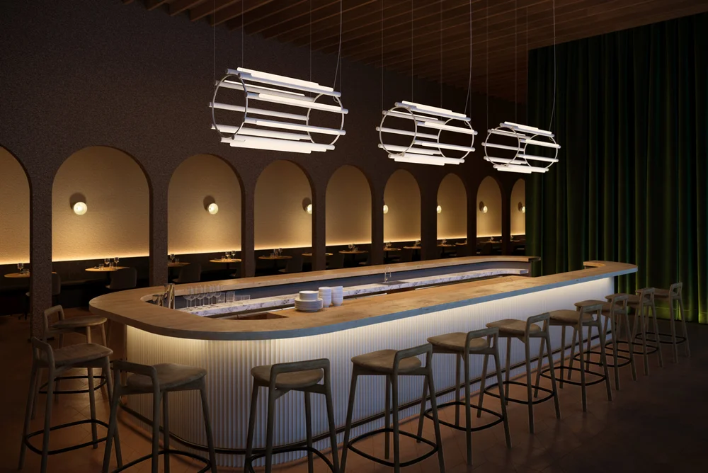 Pipeline Chandelier - Chrome