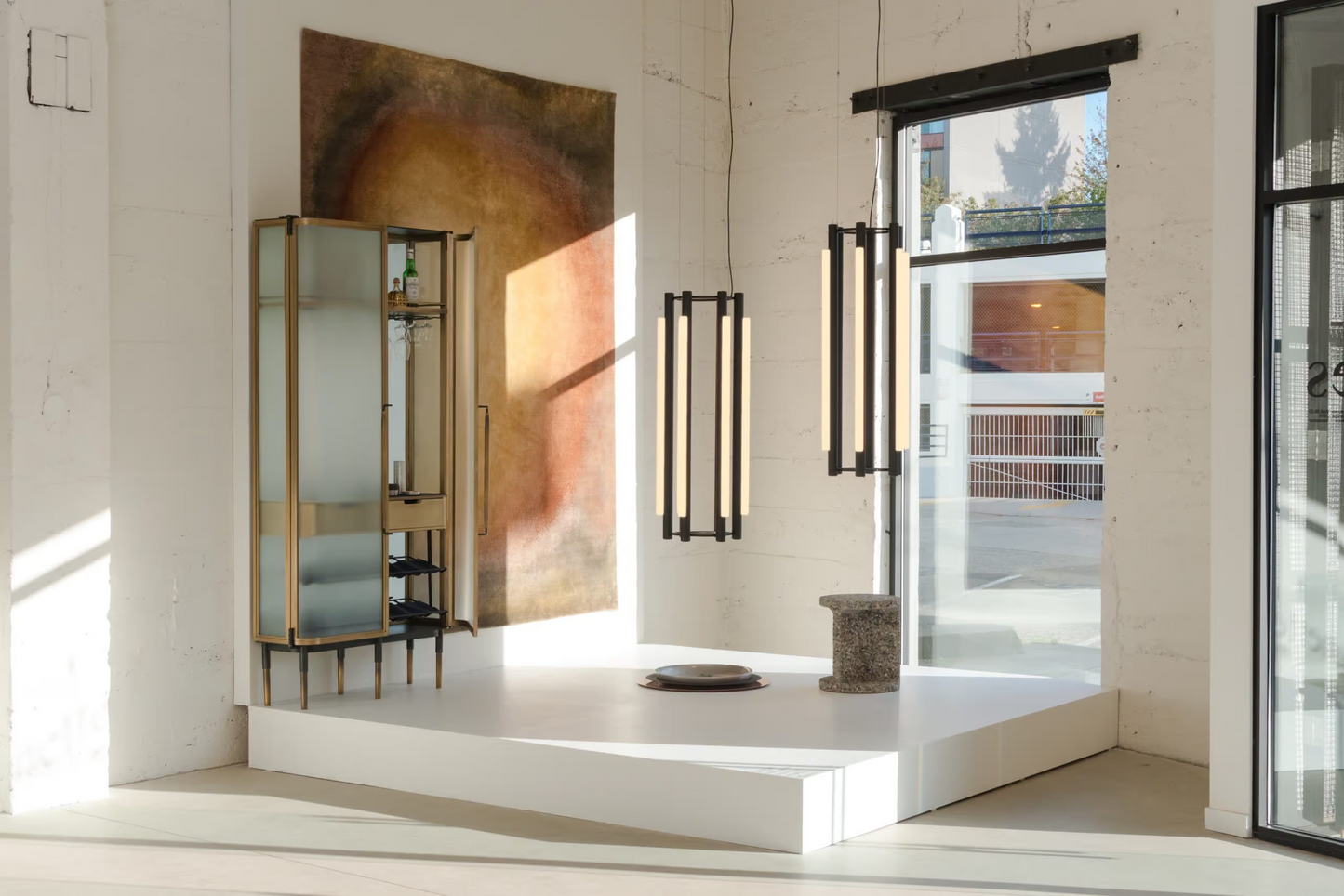 Pipeline Chandelier - Brass