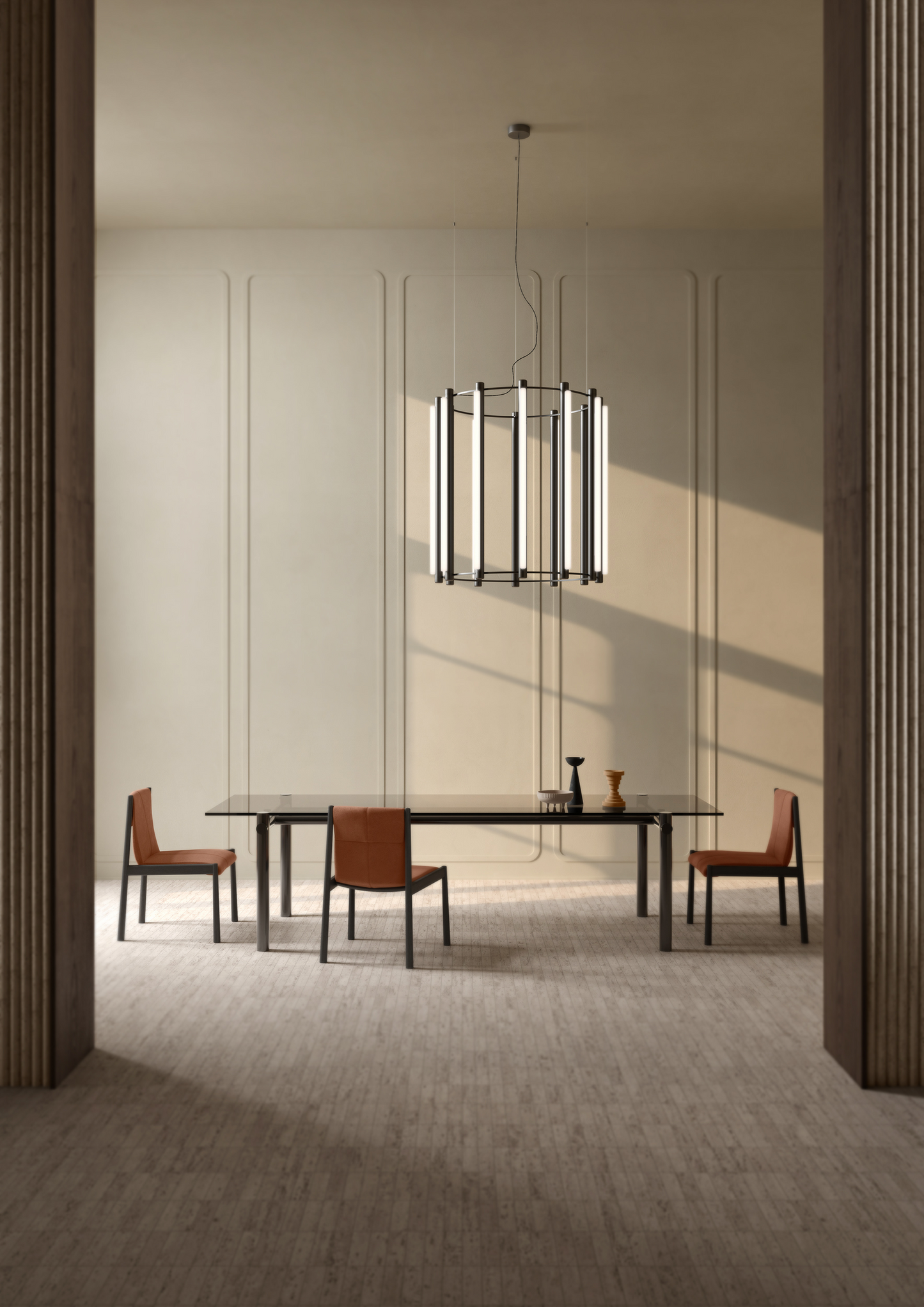 Pipeline Chandelier - Brass