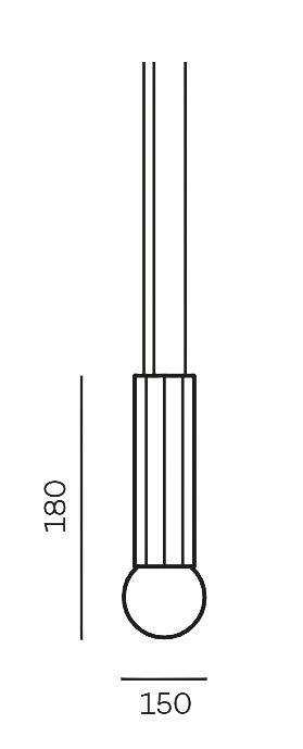Prisma Single - Prisma Pendent Single Small 350