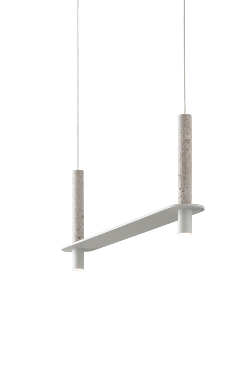 A white fixture pendant light in white.
