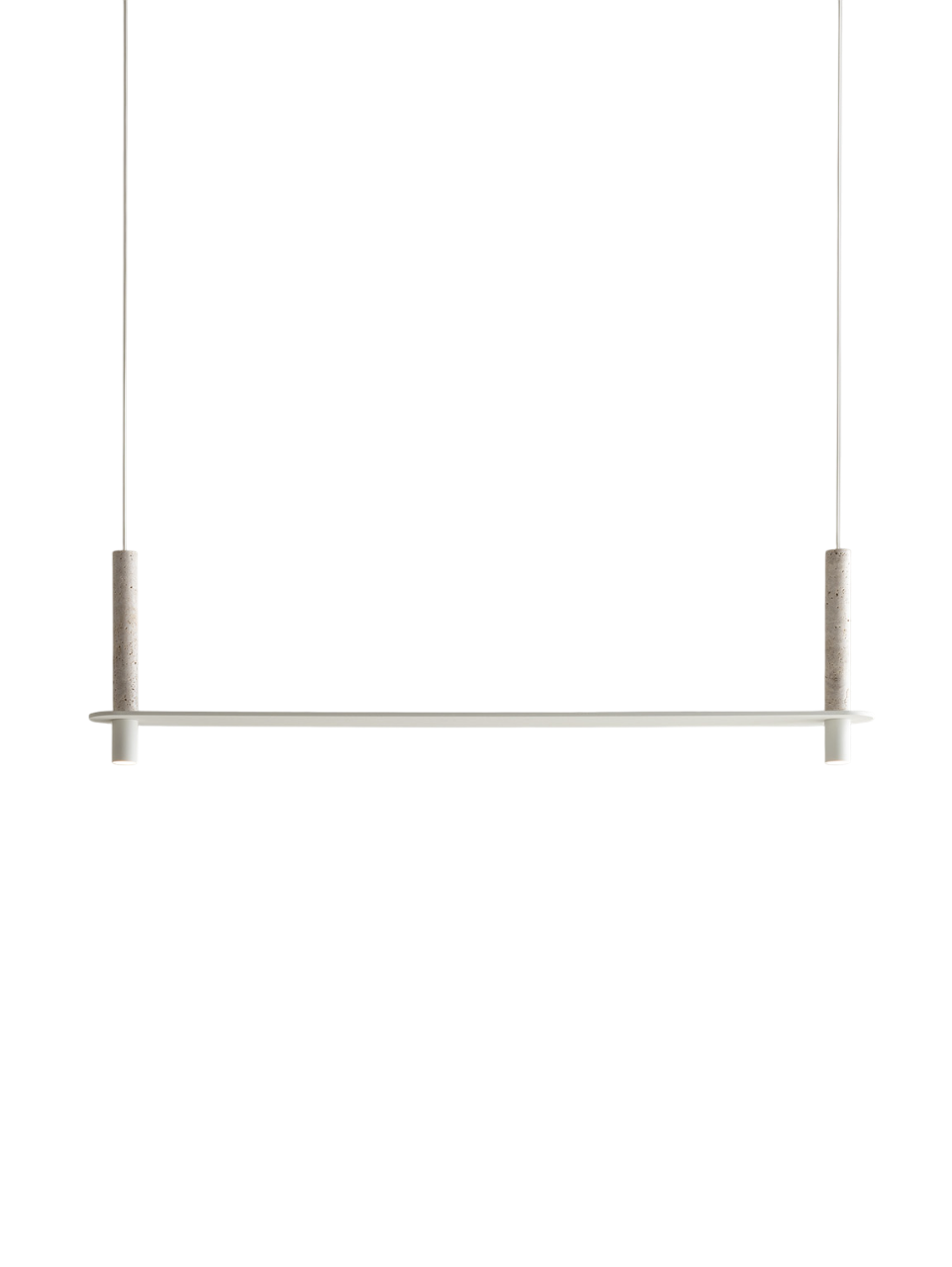 A white fixture pendant light in white with white background.