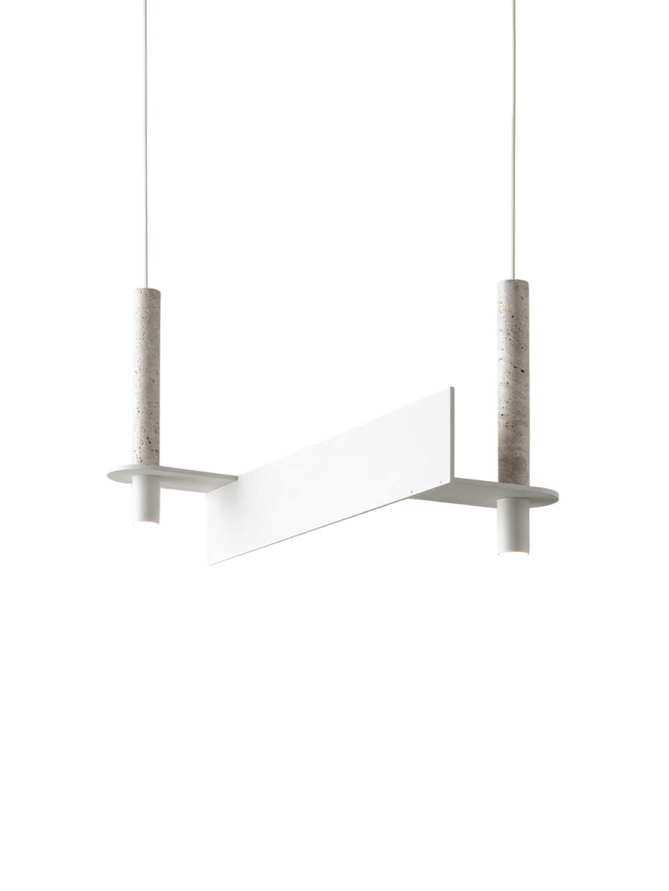 Modern pendant light fixture on a white background
