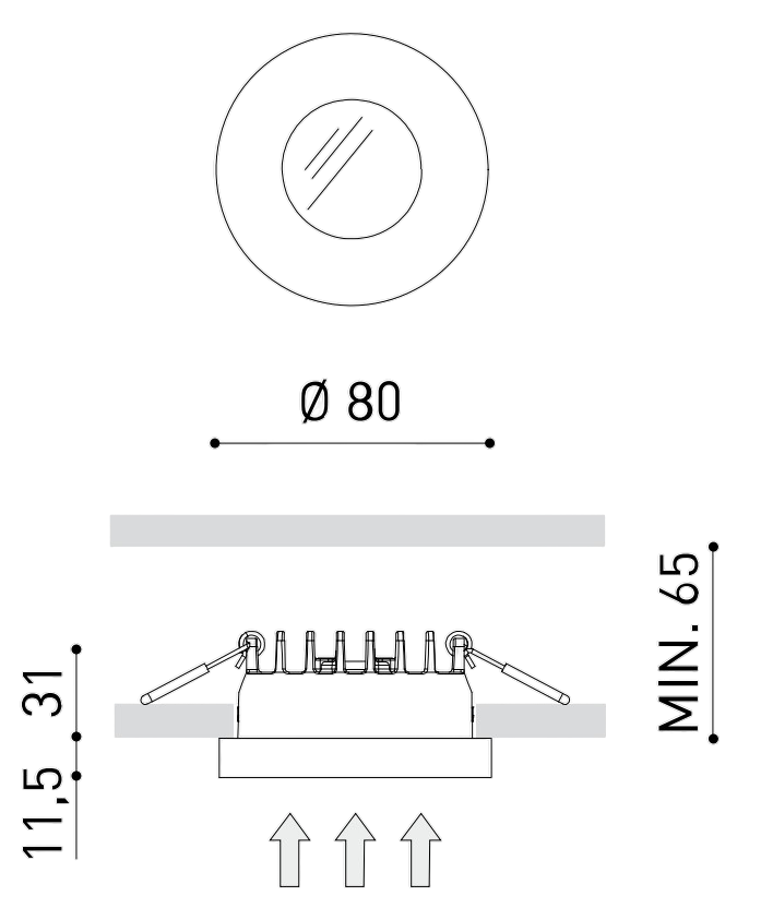 Product specifications for Textured Black / IP20 / No Dim w/ 2700K