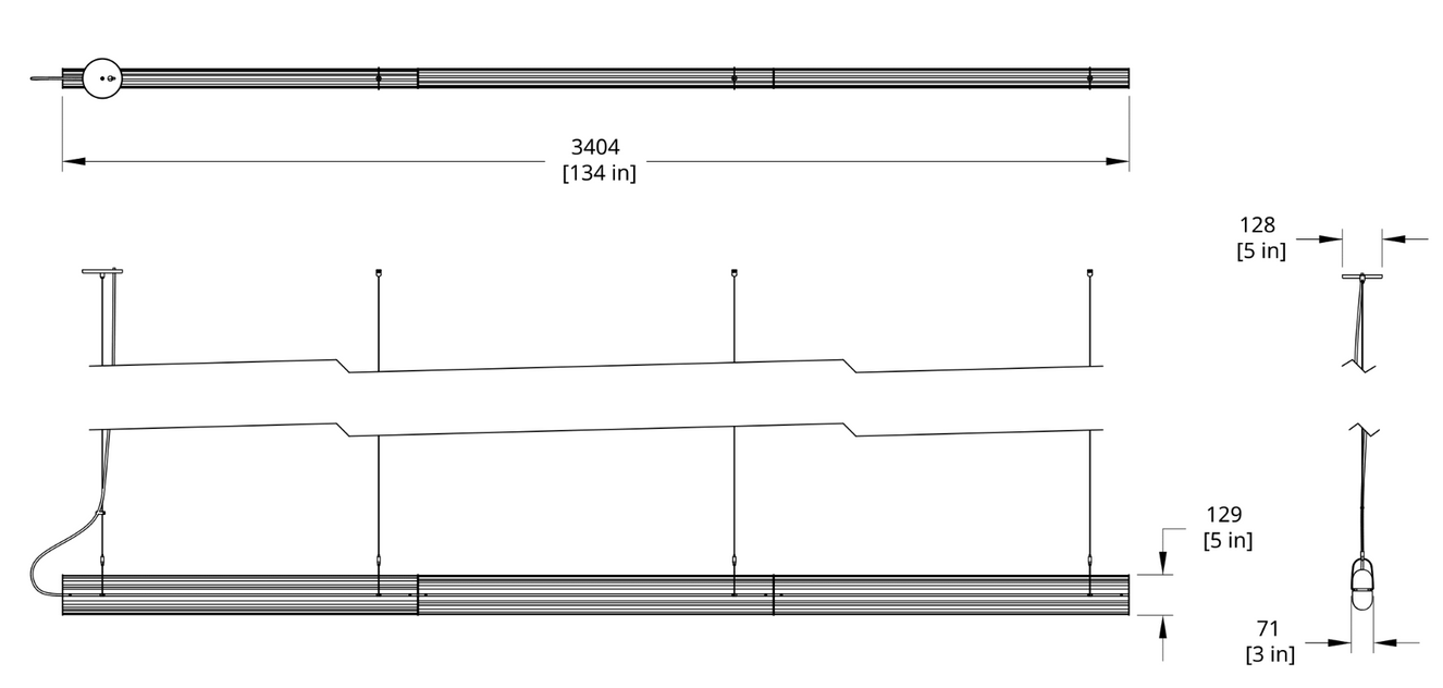 Product specifications for Direct / Natural Anodized / Phase w/ 2700K