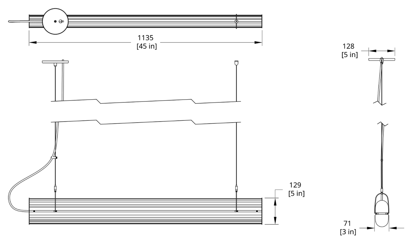 Product specifications for Direct / Natural Anodized / Phase w/ 2700K