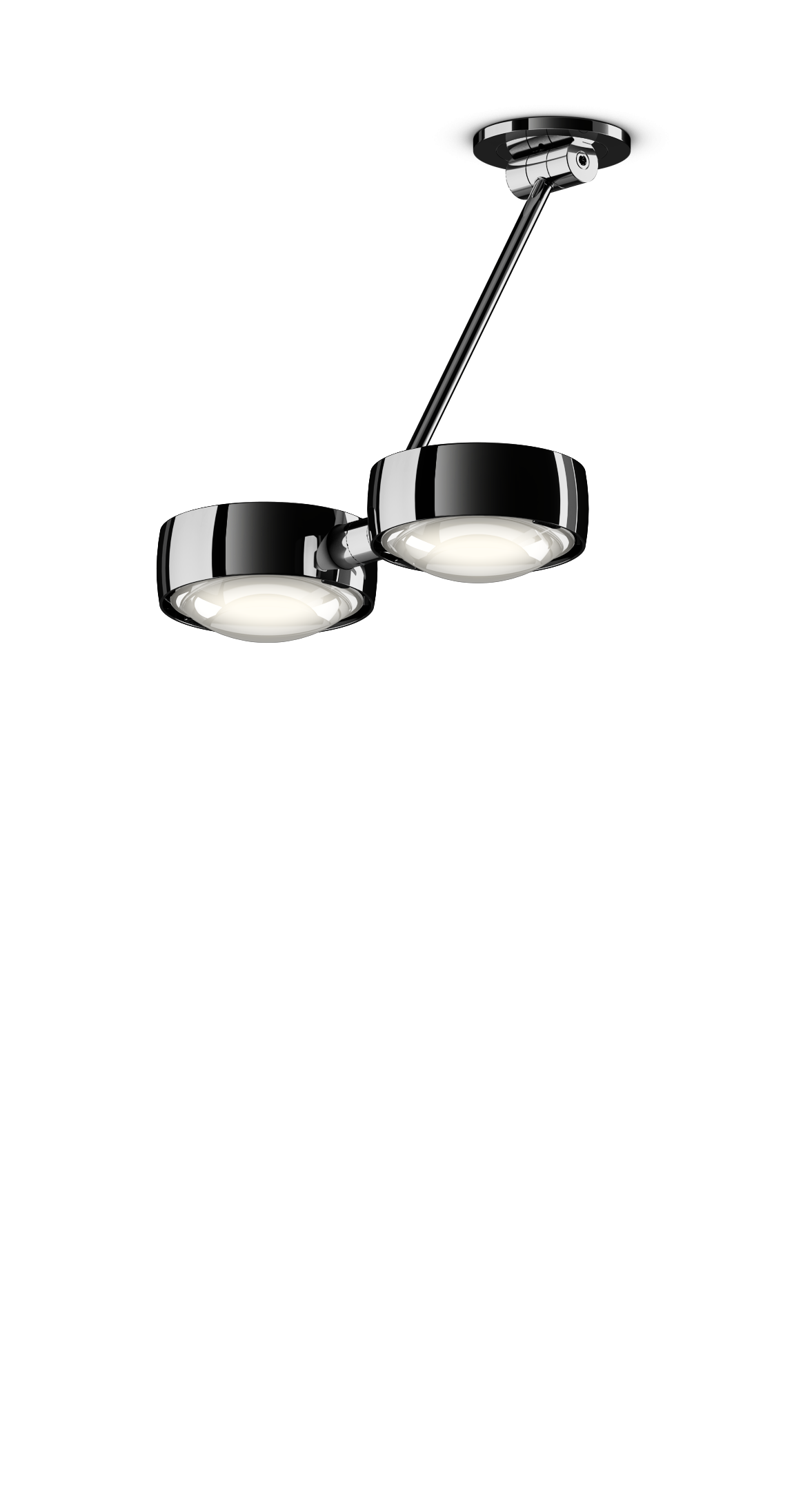 Sento Soffitto Doppio - Dark Chrome