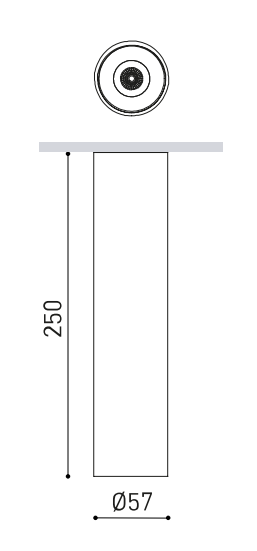 Product specifications for Textured Black / 23° Spot / 2700K w/ DALI
