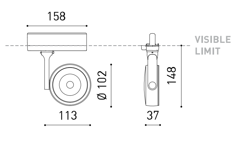 Product specifications for Textured Black / 1 w/ 17° / 2700K