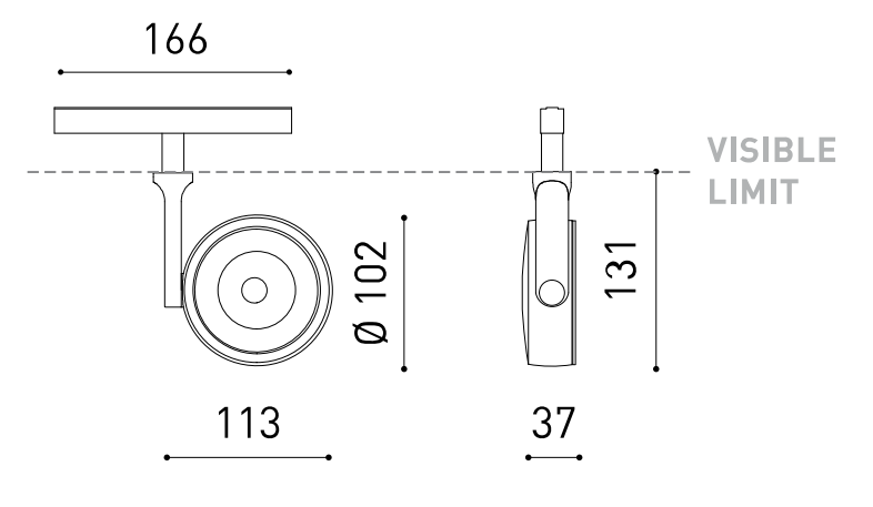 Product specifications for Textured Black / 17° / 2700K