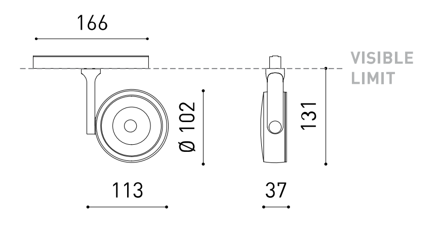 Product specifications for Textured Black / 17° / 2700K