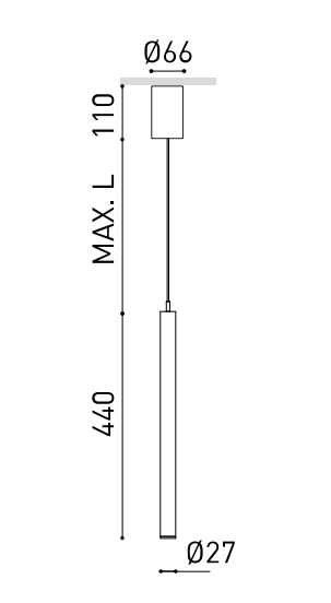 Product specifications for Textured Black / 2M Spot (18°) / DALI w/ 2700K