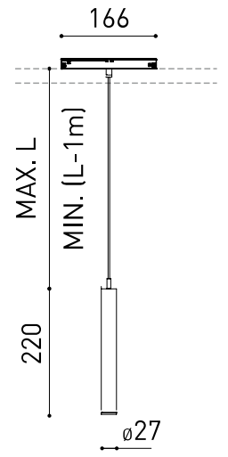 Product specifications for 2M SPOT / Textured Black / 2700K w/ 18°