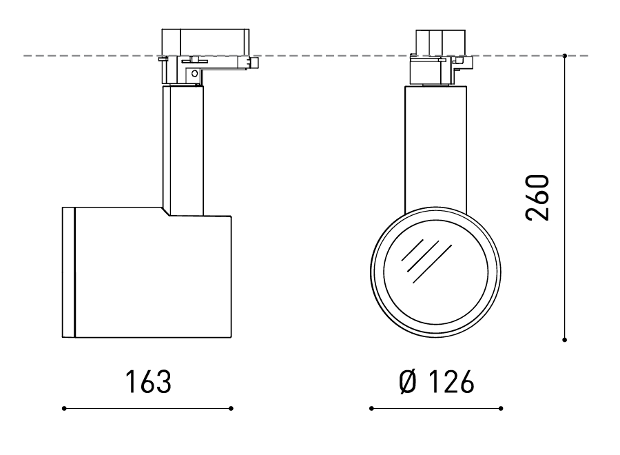 Product specifications for 1 Spot 17º / Textured Black / 3000K