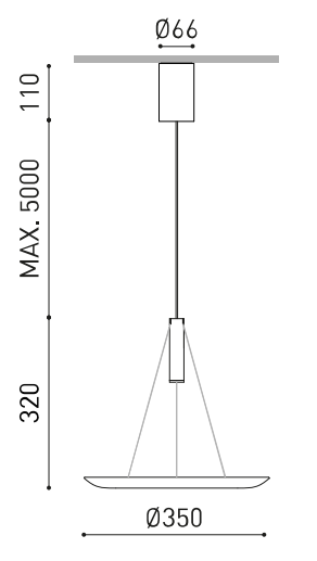 Product specifications for Textured Black / Max. 2 m / 2700K w/ No Dim