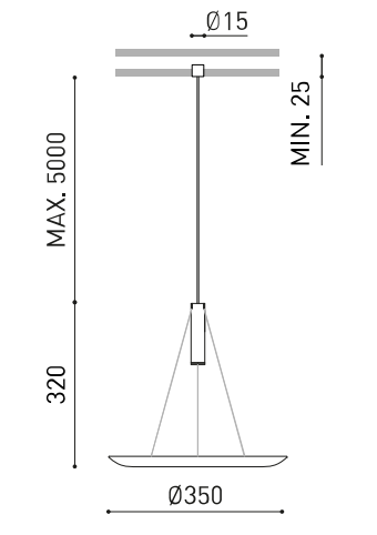 Product specifications for Textured Black / Max. 2 m / 2700K w/ No Dim