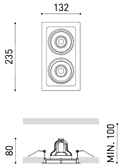 Product specifications for 1 Spot / Textured Black / 2700K w/ 19°