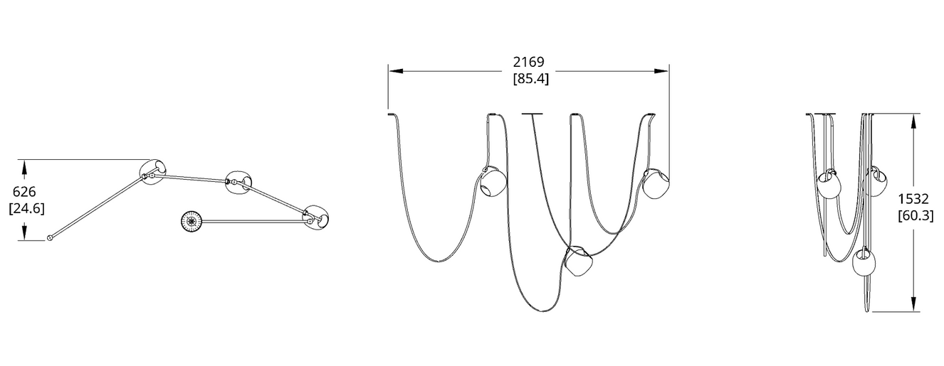 Product specifications for White Cord / Natural Anodized / Phase w/ 2700K