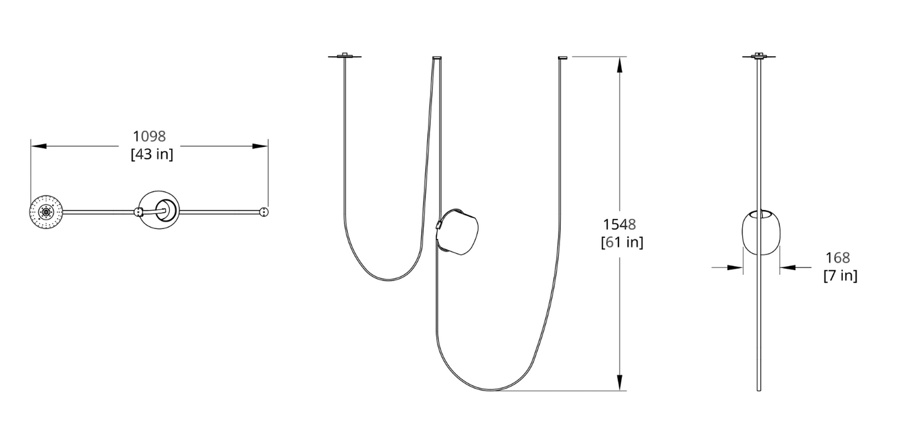 Product specifications for White Cord / Natural Anodized / Phase w/ 2700K
