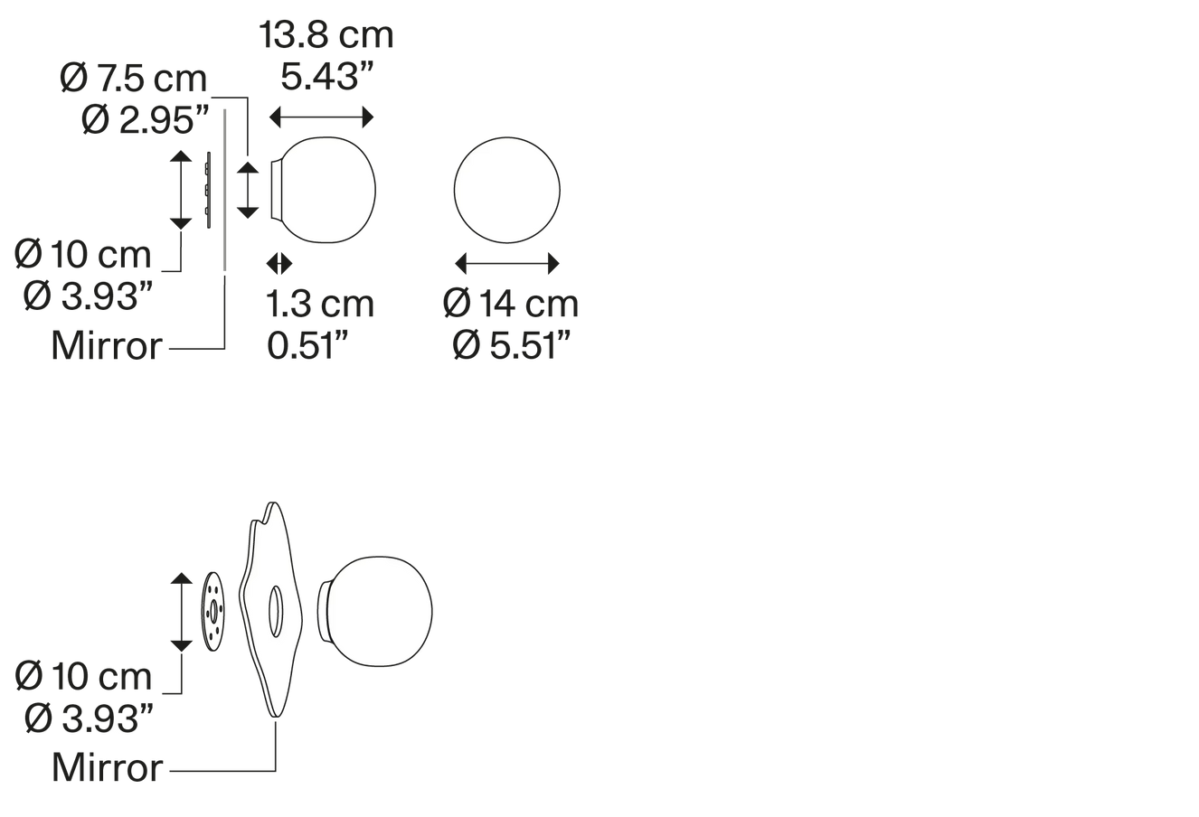 Product specifications for 14 / Translucent / Glossy White
