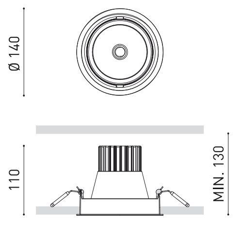 Product specifications for TUNABLE WHITE / Textured Black / 2700K-5000K w/ 12°