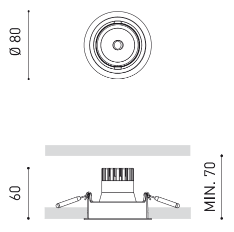 Product specifications for 1 / Textured Black / 3000K w/ 19°