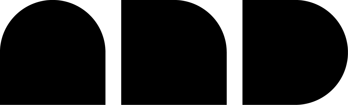 Black logo shape on a transparent background