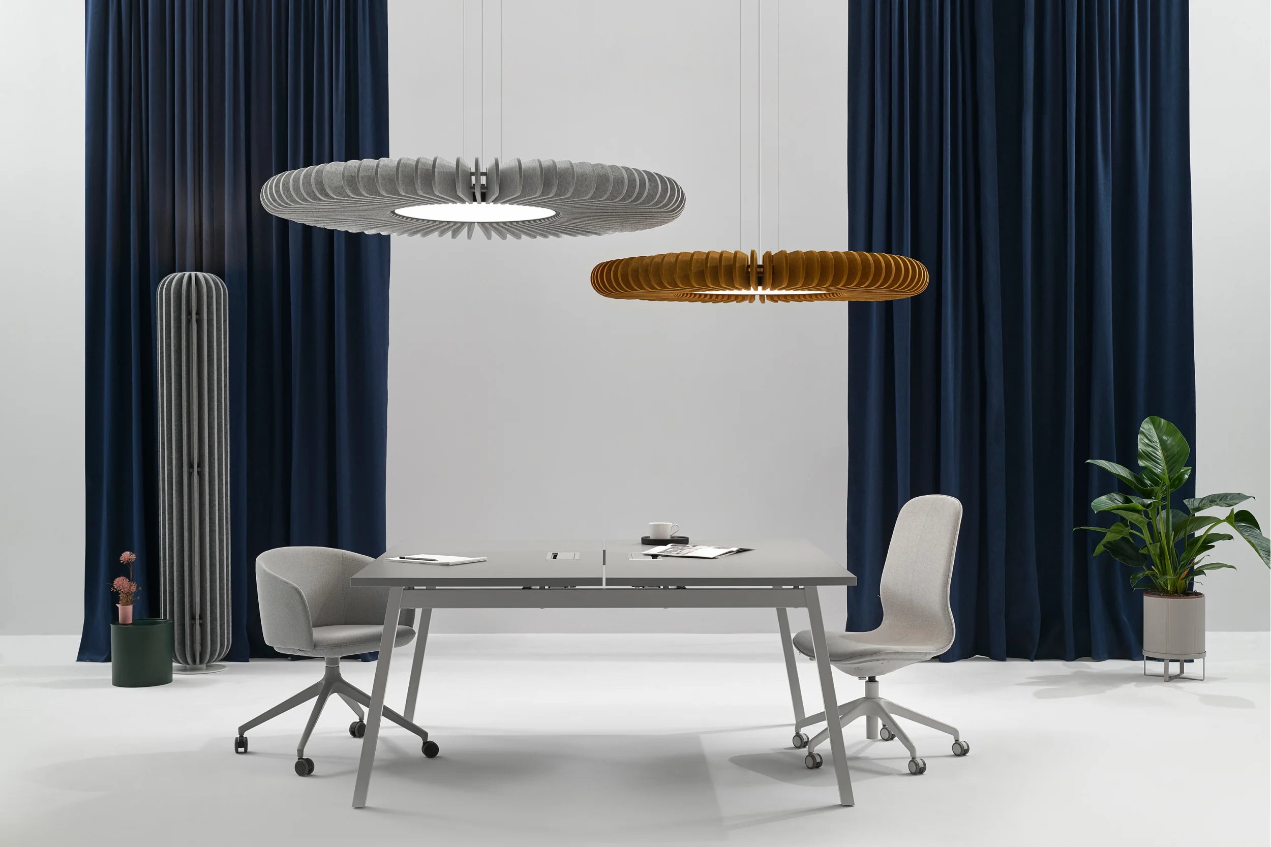 Flexxica Sol acoustic pendant light in an interior