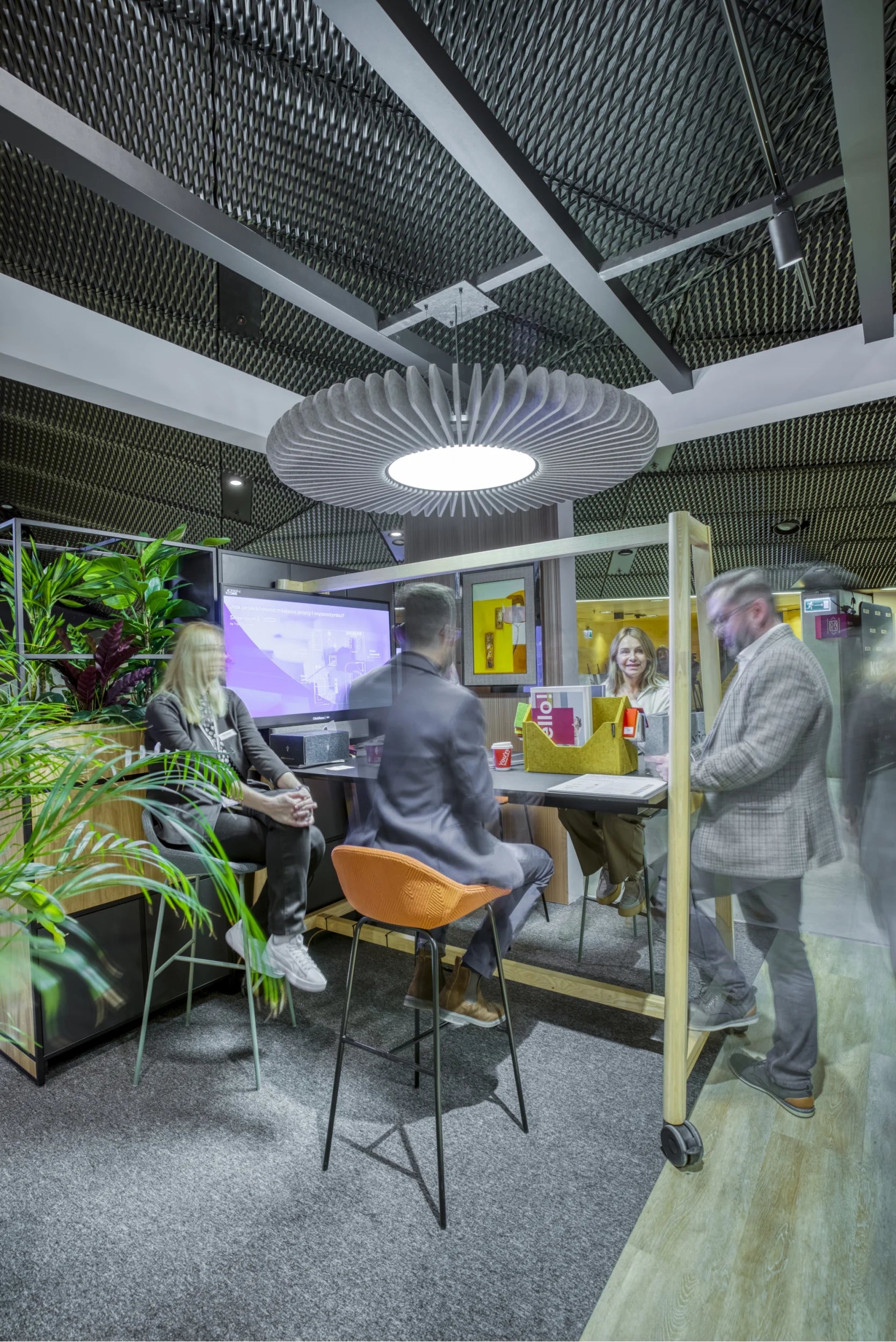 Flexxica Sol acoustic pendant light with up and down light